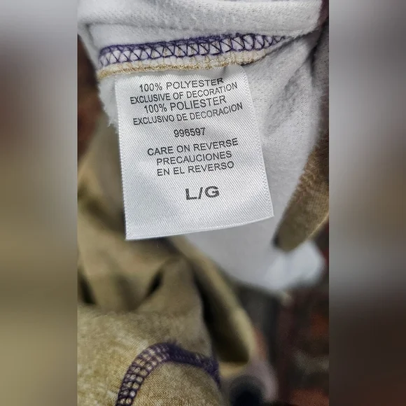 Knights Apparel Washington Huskies UW Purple Gold 1/4 Zip Thumb Hole Shirt Sz L - Picture 11 of 14